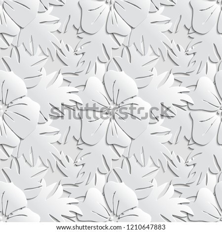 Vector Floral  Seamless Pattern Background.