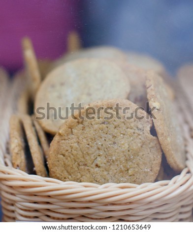 tasty cookies in the basket