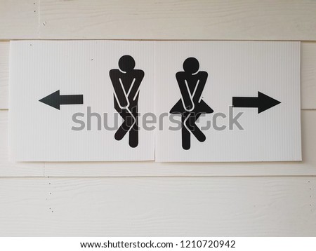 the sign of toilet male and female