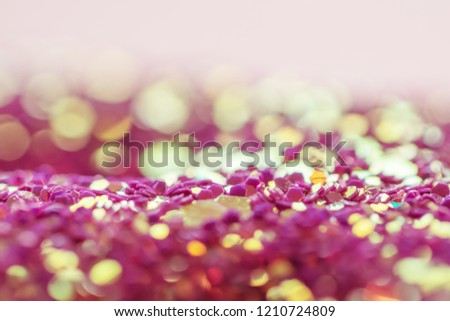 Bokeh of Christmas lights for background abstract.Festive Gift of Happiness and the New Year 2019 celebrations.