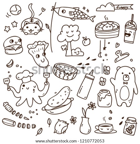 Set of various doodles