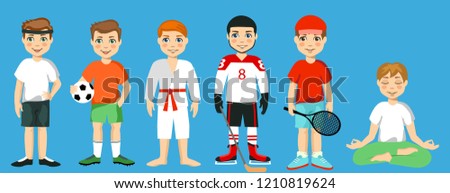Team sports for kids including Football,  tennis, hockey, yoga, gymnastics.

