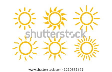 Sun Set icon symbol vector