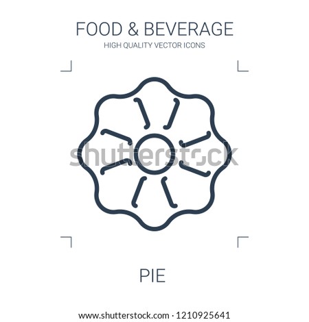 pie icon. high quality line pie icon on white background. from food collection flat trendy vector pie symbol. use for web and mobile