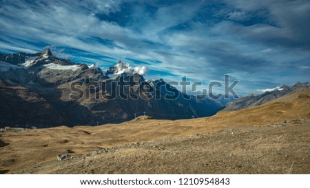 Landscape With Mountain View Background