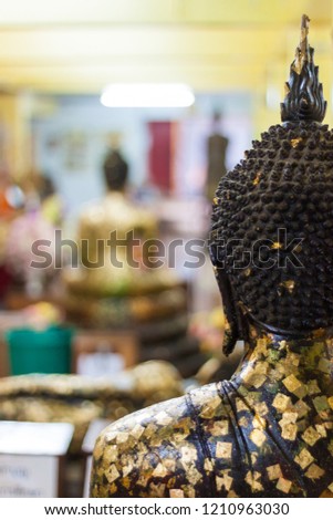 buddha statue back gold asia 