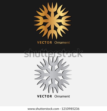 vector illustration mandala. Golden floral pattern. Oriental silhouette ornament.coaster design.