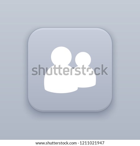 Team, people button, best vector on a gray background