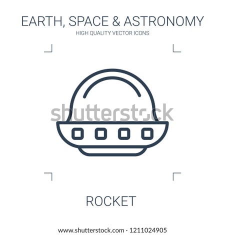 rocket icon. high quality line rocket icon on white background. from earth space astronomy collection flat trendy vector rocket symbol. use for web and mobile
