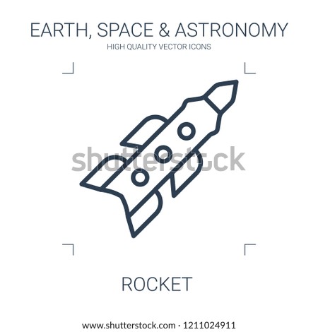 rocket icon. high quality line rocket icon on white background. from earth space astronomy collection flat trendy vector rocket symbol. use for web and mobile