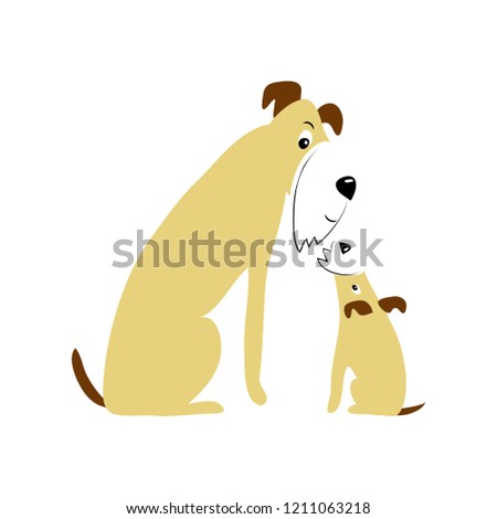 vector color cute fox terrier dog pet animal  cartoon doodle pattern simple childish design for textile paper