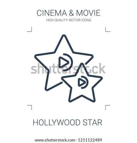 hollywood star icon. high quality line hollywood star icon on white background. from cinema collection flat trendy vector hollywood star symbol. use for web and mobile