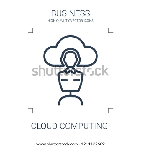 cloud computing icon. high quality line cloud computing icon on white background. from business collection flat trendy vector cloud computing symbol. use for web and mobile