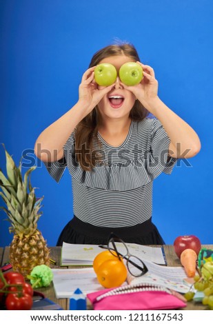The girl promotes a healthy and unhealthy way of life
