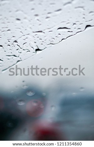 Rain on the glass