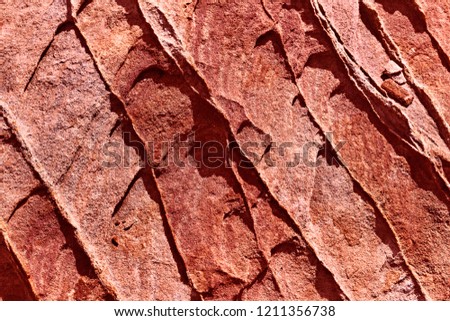 Sandstone Texture And Background, Closeup Of Mountain Wall In Desert