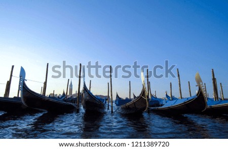 parking gondolas in Venice