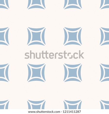 Raster minimalist geometric seamless pattern. Simple texture with curved squares. Abstract minimal background in pastel colors, light blue and beige. Elegant modern repeat design for decor, packaging