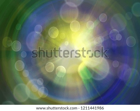 Abstract Soft and blurred colorful of swirling with bokeh and ray action background concept