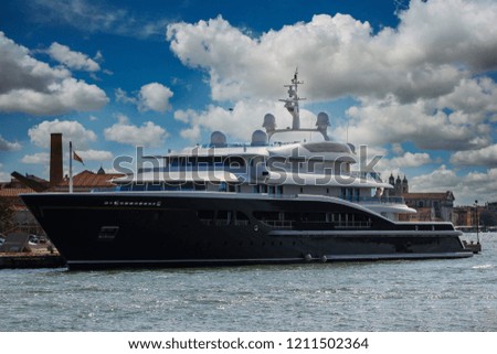 Luxury Yacht on Venice Grand Canal