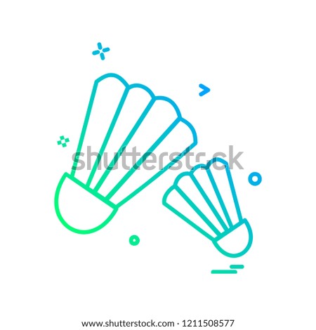 Badminton icon design vector 