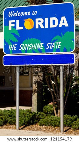 Welcome Sign to Florida