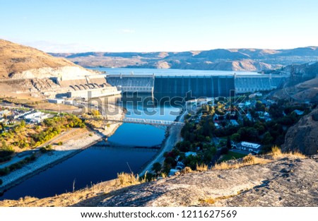 Grand Coulee Dam and Columbia River in Washington-USA 