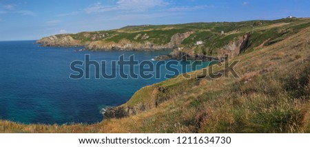 Cornwall coastline with stunning view near Gurnard's Head, England, United Kingdom.