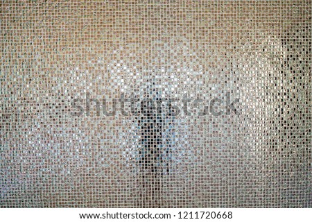 Beautiful mosaic wall or ceramic wall background, Thailand.