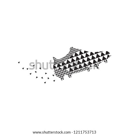 Isolated textured soccer cleat icon. Vector illustration design