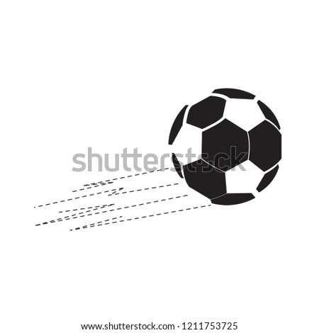 Silhouette of a soccer ball. Vector illustration design