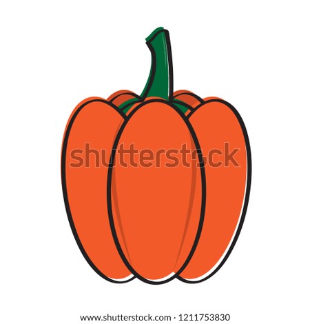 Sketch of a pumpkin. Thanksgiving day. Vector illustration design