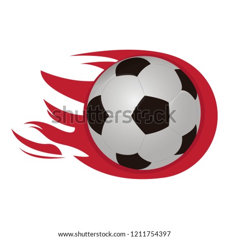 Isolated soccer ball with an effect. Vector illustration design