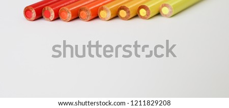 Close-up of unsharpened art pencils