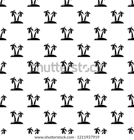 Tropical island pattern vector seamless repeating for any web design