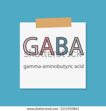 GABA gamma-Aminobutyric acid written in a notebook paper- vector illustration