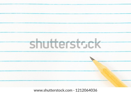 Back to school education concept - blank note paper with pencil, background close-up for the new academic year begin and study term start, mock-up, copy space