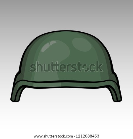 Vector military helmet on white background