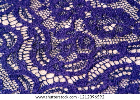 Background texture Template. Warm wool fabric covered with lace fabric. What are you doing with this Millie Thil and blue lace printed silk and wool twill? it would be a great choice for design,