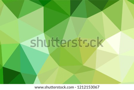 Light Green vector shining triangular layout. Polygonal abstract illustration with gradient. Textured pattern for your backgrounds.