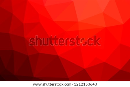 Light Red vector shining hexagonal background. Colorful abstract illustration with gradient. The best triangular design for your business.
