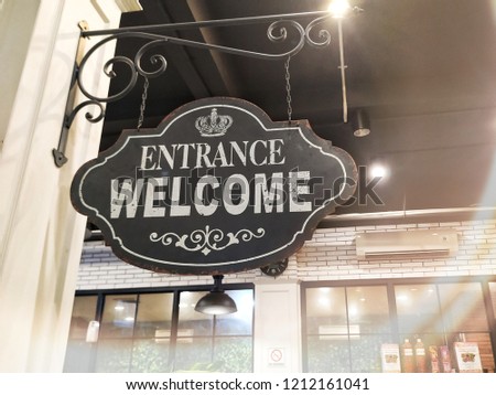 Unique welcome signage