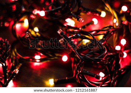 red lights background. Abstract multicolored light.Christmas concept.