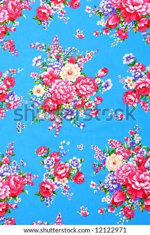 Traditional Chinese fabric sample in red and colors Royalty-Free Stock Photo #12122971