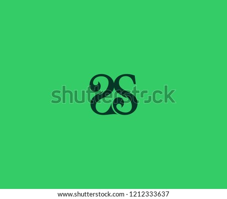 Alphabet SS Letter Monogram Swirl Logo