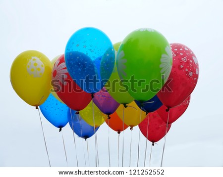 Multicolor decorative balloons