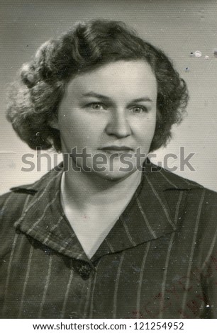 Vintage photo of woman (fifties)
