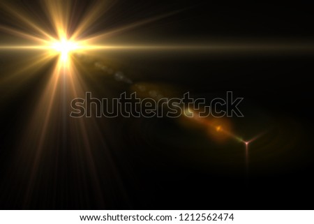 Abstract of sun with flare. natural background with lights and sunshine wallpaper Royalty-Free Stock Photo #1212562474