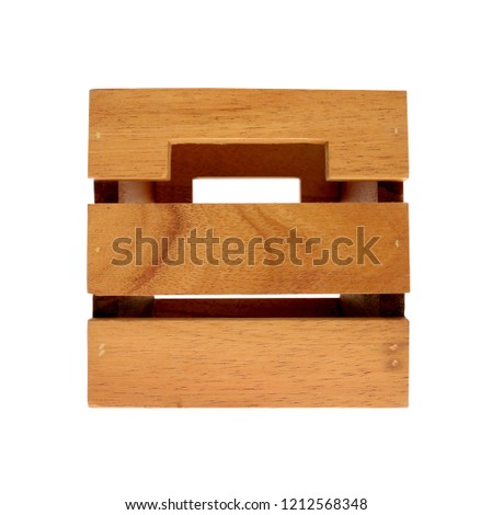 wood Chair without backrest isolated on white background