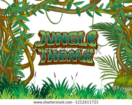 Jungle Theme nature scene illustration